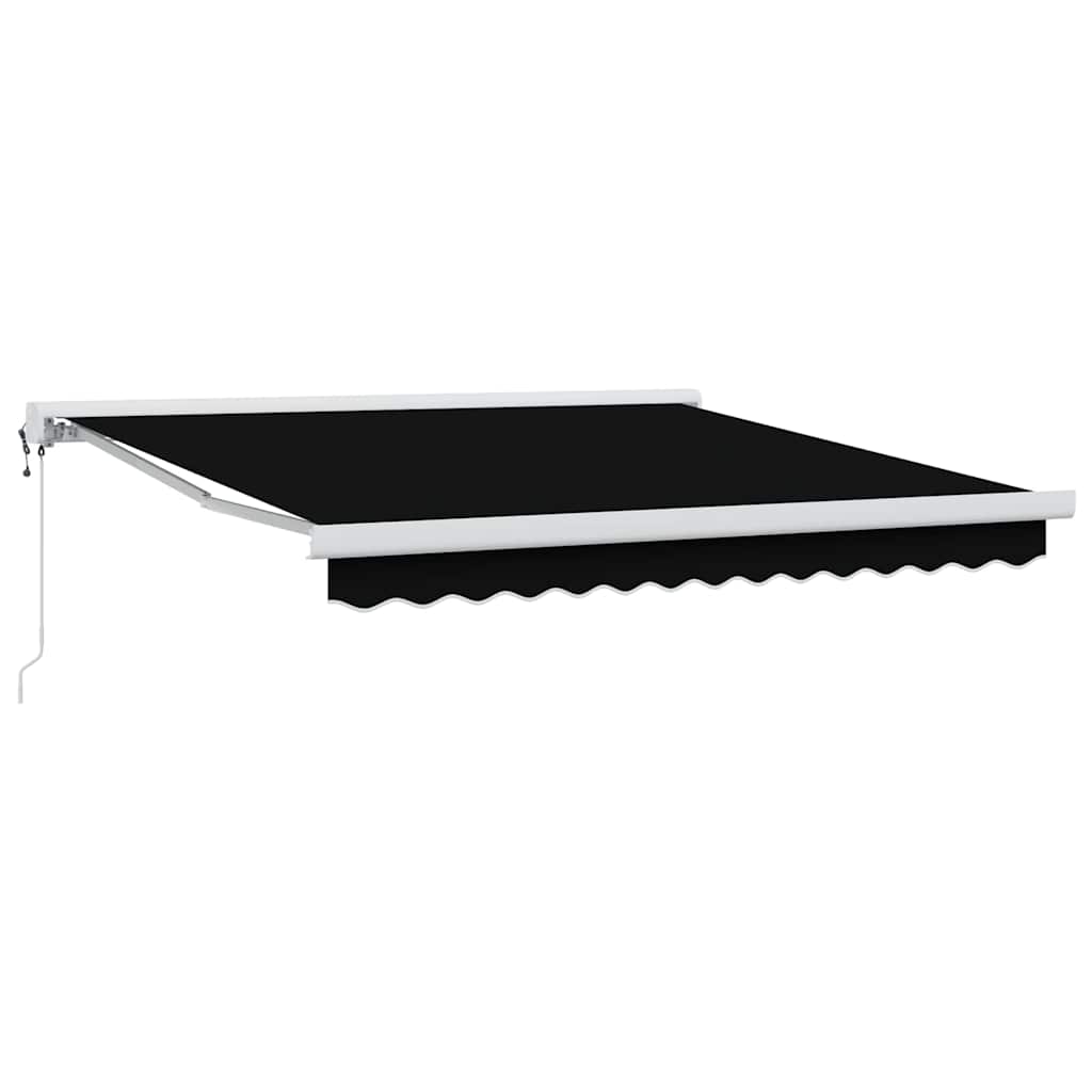 Einziehbare Markise Schwarz 300 x 250 cm Stoff, Metall