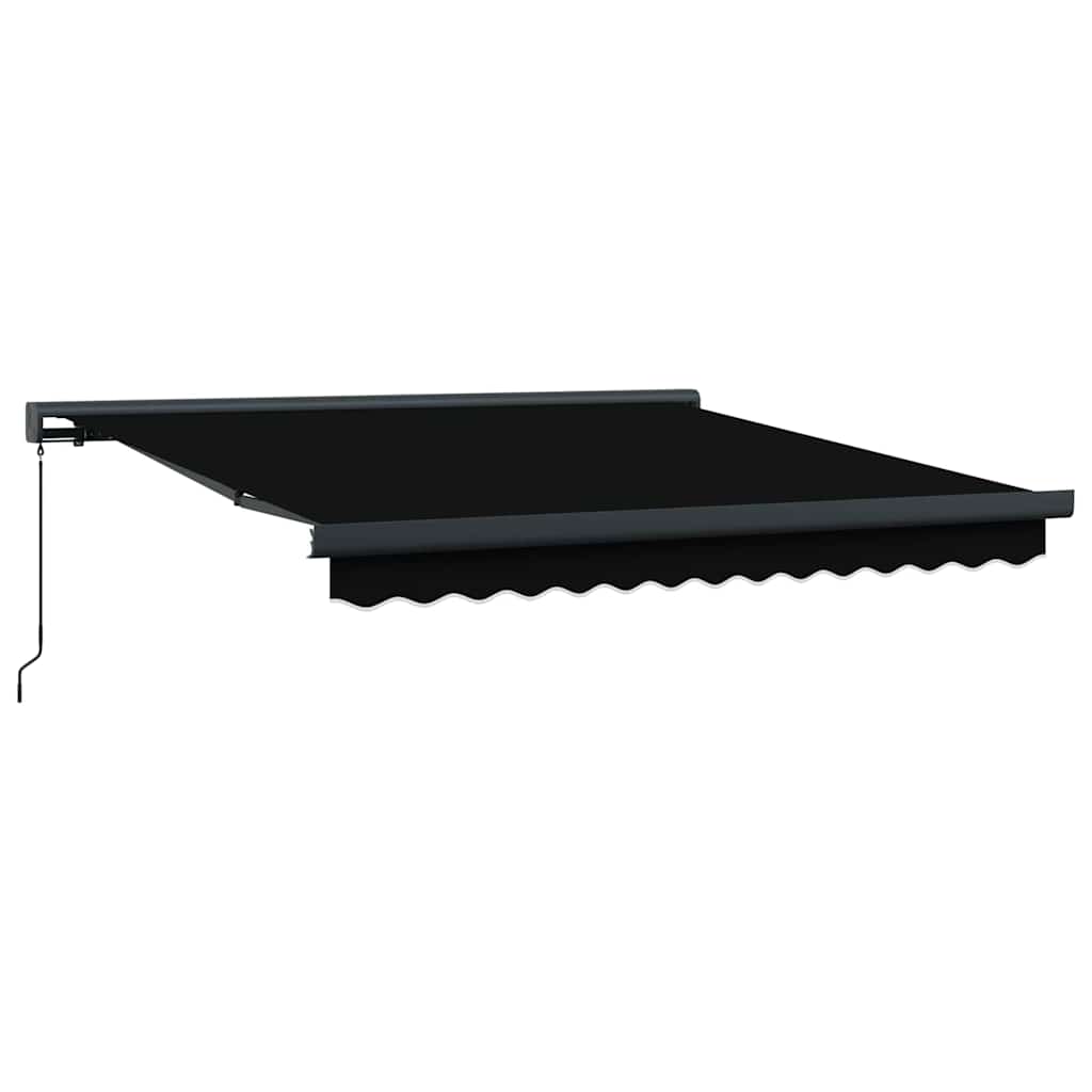 Einziehbare Markise Schwarz 300 x 250 cm Stoff, Metall