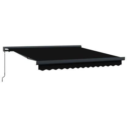 Einziehbare Markise Schwarz 300 x 250 cm Stoff, Metall