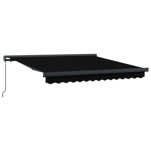 Einziehbare Markise Schwarz 300 x 250 cm Stoff, Metall
