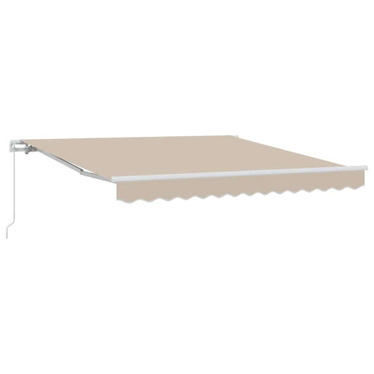 Markise Einziehbar Beige 3 x 2,5 m Polyester und Metall