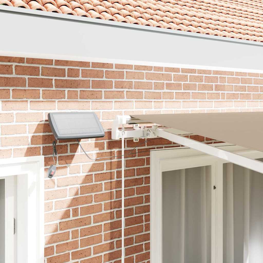 Einziehbare Markise mit Beige 300 x 250 cm Stoff