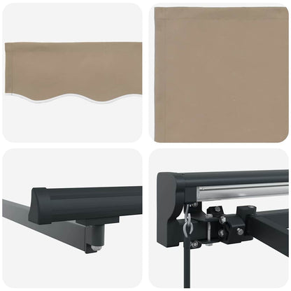 Einziehbare Markise Beige 300x250 cm Stoff