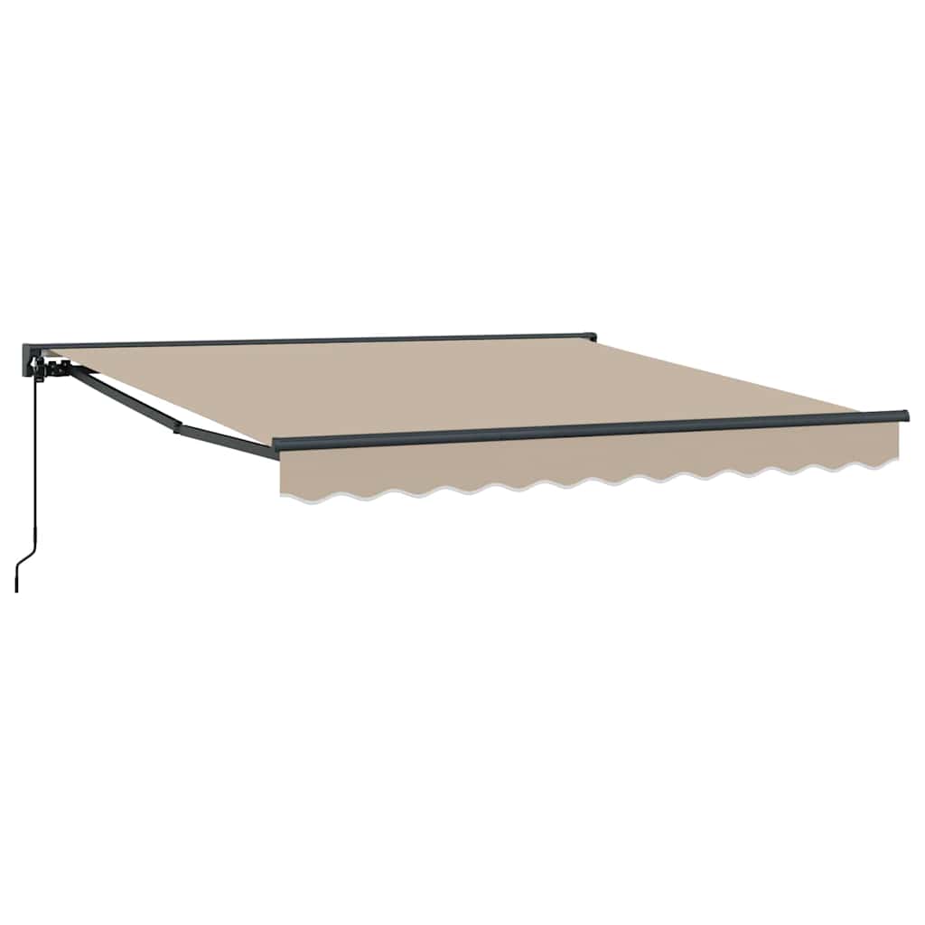 Einziehbare Markise Beige 300x250 cm Stoff