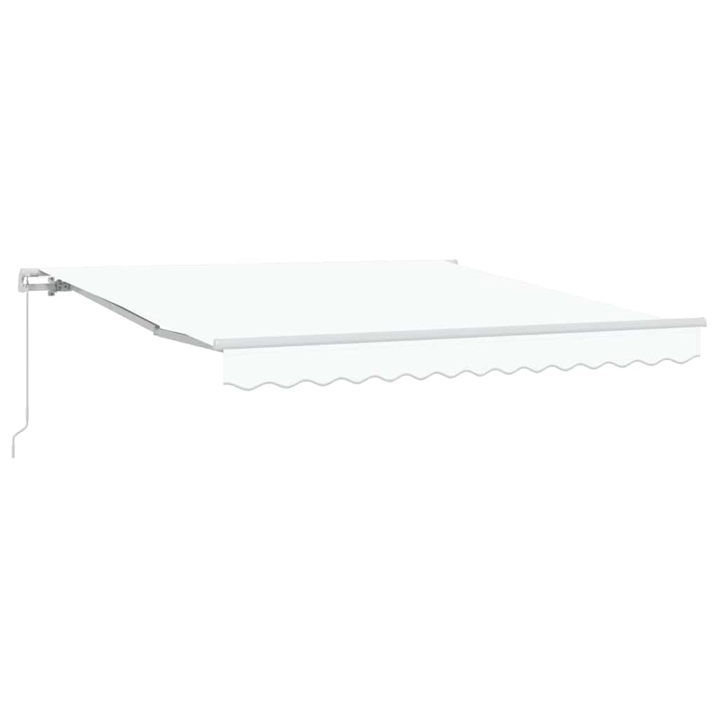 Markise Weiß 3 x 2,5 m Polyester und Metall
