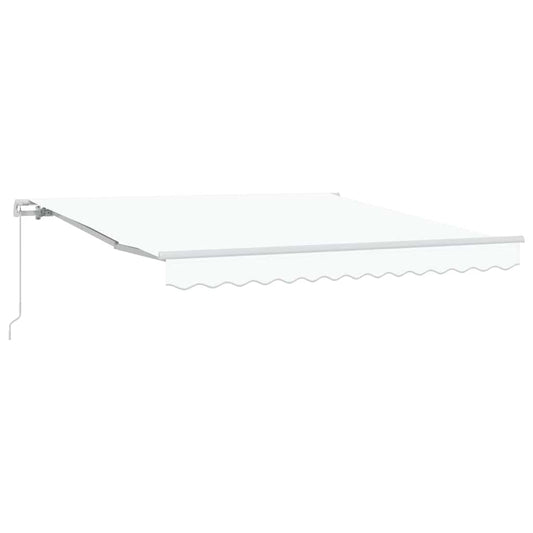 Markise Weiß 3 x 2,5 m Polyester und Metall