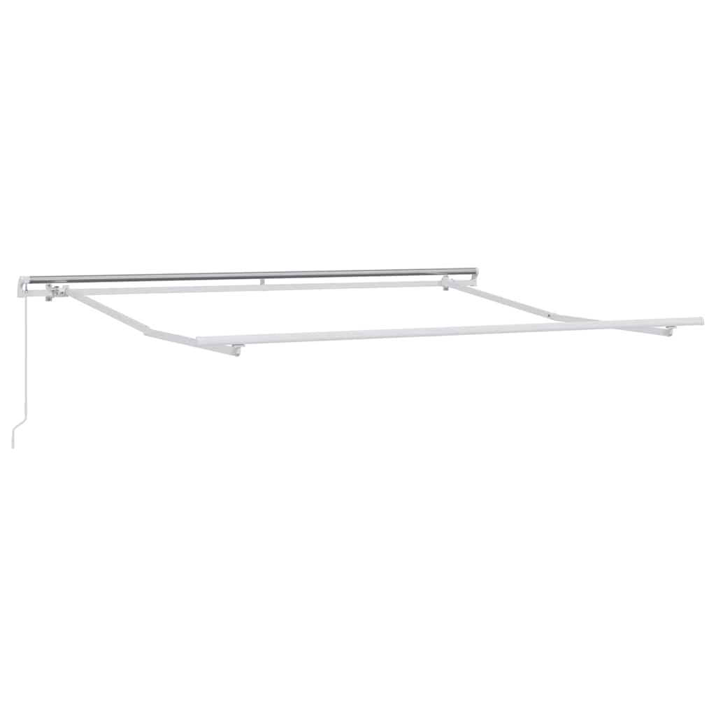 Markise Weiß 3 x 2,5 m Polyester und Metall