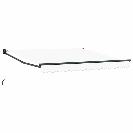 Markise Weiß 3 x 2,5 m Polyester und Metall