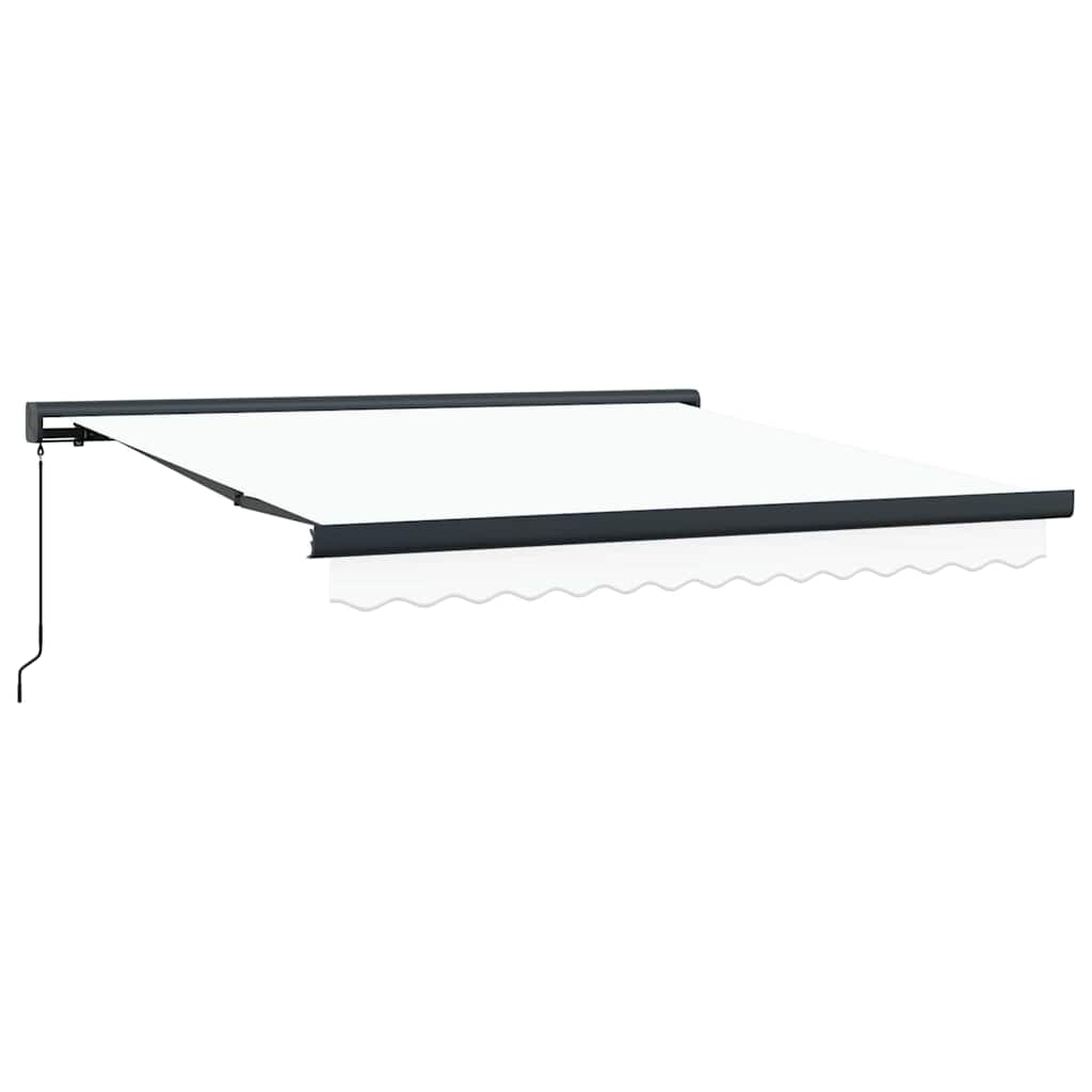 Einziehbare Markise Weiß 300 x 250 cm Stoff, Metall