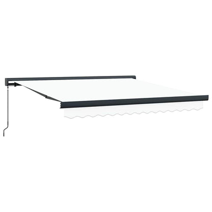 Einziehbare Markise Weiß 300 x 250 cm Stoff, Metall