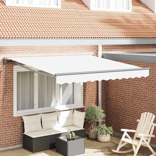 Einziehbare Markise Weiß 300x250 cm Stoff