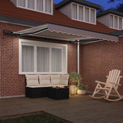 Einziehbare Markise Hellgrau 300 x 250 cm Stoff