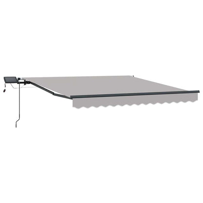 Einziehbare Markise Hellgrau 300 x 250 cm Stoff