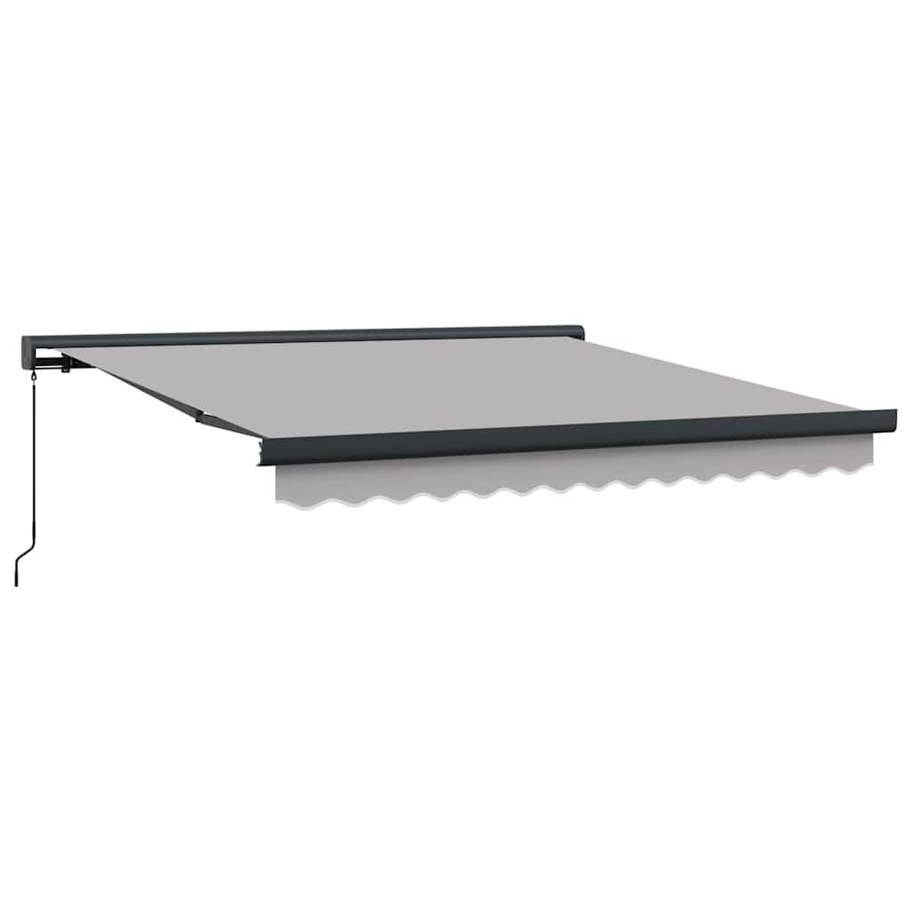 Einziehbare Markise Hellgrau 300 x 250 cm Stoff, Metall