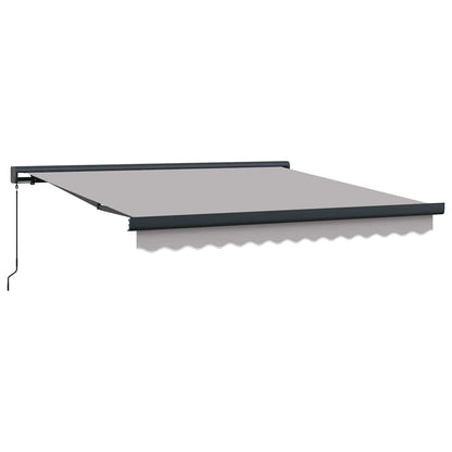 Einziehbare Markise Hellgrau 300 x 250 cm Stoff, Metall