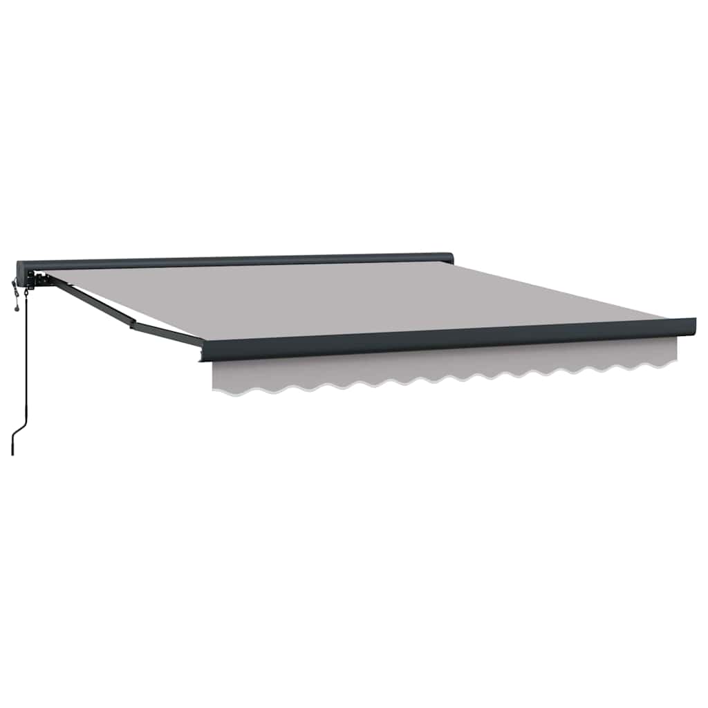 Einziehbare Markise Hellgrau 300 x 250 cm Stoff, Metall