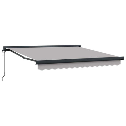 Einziehbare Markise Hellgrau 300 x 250 cm Stoff, Metall