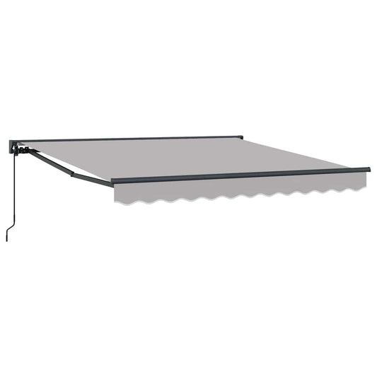 Einziehbare Markise Hellgrau 300x250 cm Stoff