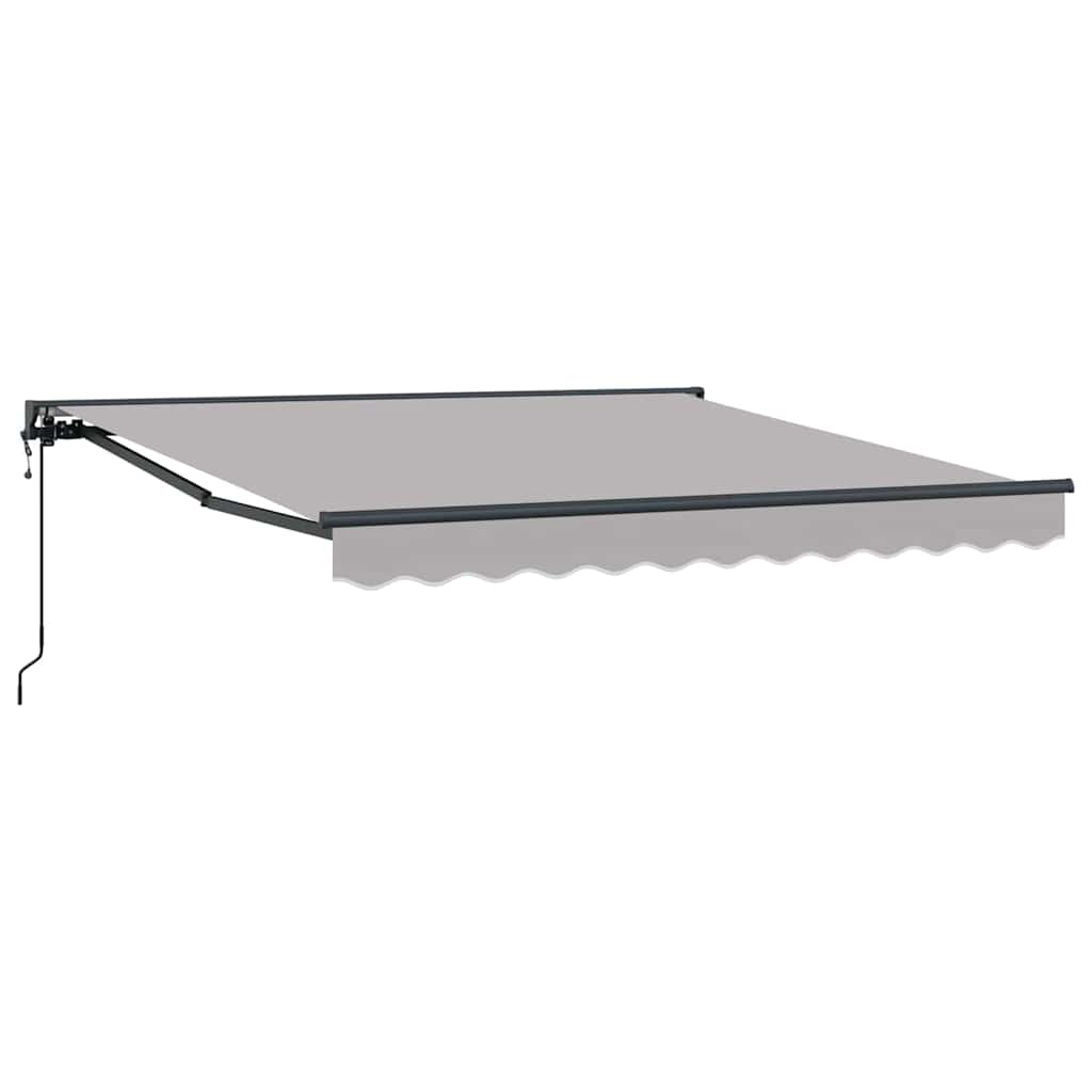 Einziehbare Markise Hellgrau 300x250 cm Stoff
