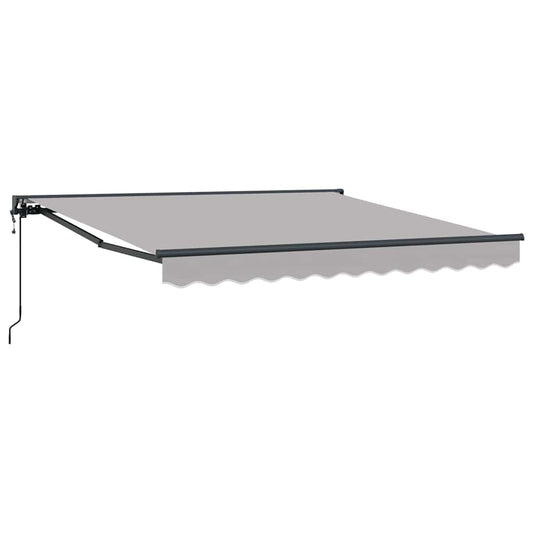 Einziehbare Markise Hellgrau 300x250 cm Stoff