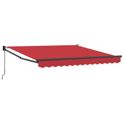 Markise Rot 3 x 2,5 m Polyester und Metall