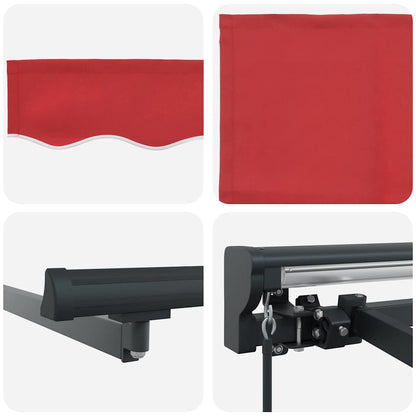 Einziehbare Markise Rot 300x250 cm Stoff