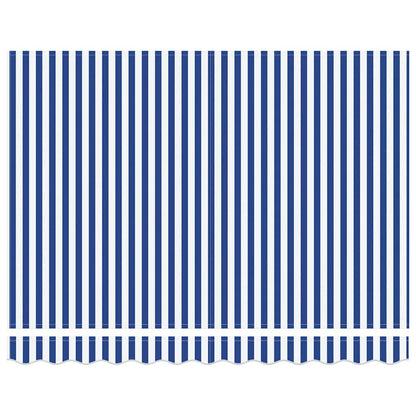 Einziehbare Markise Blau und Anthrazit 350 x 250 cm