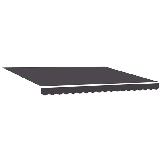 Einziehbare Markise Orange und Weiß 350 x 250 cm Stoff, Metall