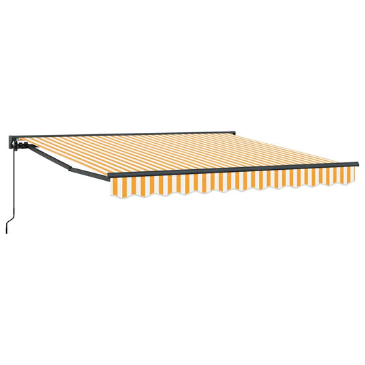 Einziehbare Markise Orange und Weiß 350x250 cm Stoff