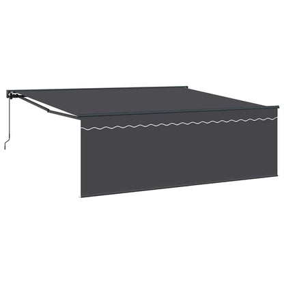 Einziehbare Markise Manuell Orange und Weiß 350x250 cm Stoff