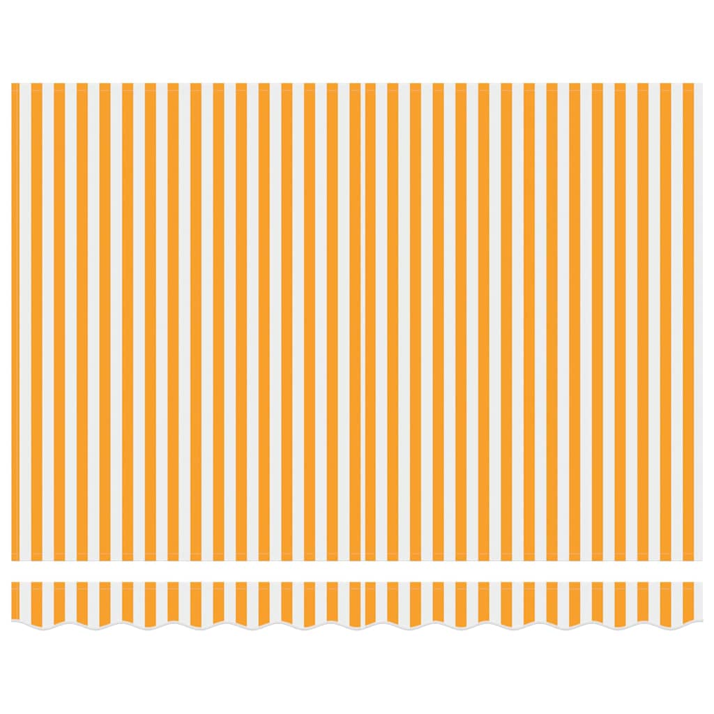 Einziehbare Markise Orange und Weiß 350x250 cm Stoff