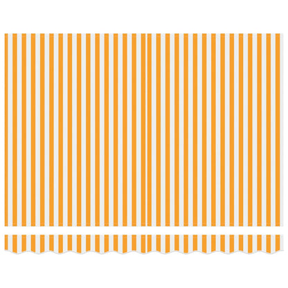 Einziehbare Markise Orange und Weiß 350x250 cm Stoff