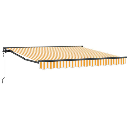 Einziehbare Markise Orange und Weiß 350x250 cm Stoff