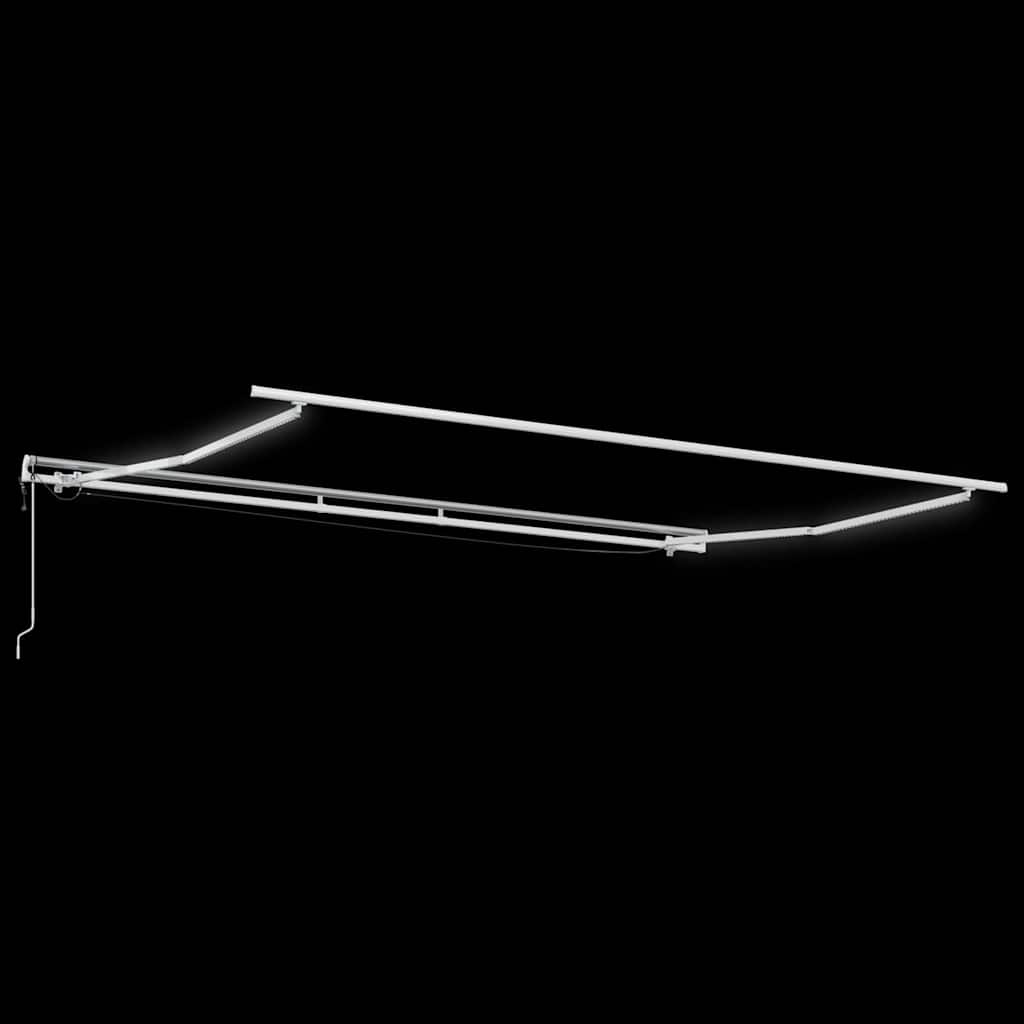 Einziehbare Markise Anthrazit 350 x 250 cm Stoff, Metall