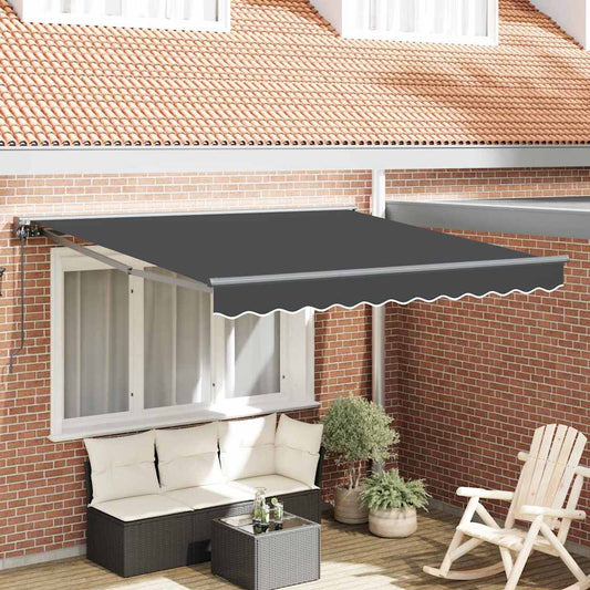 Einziehbare Markise Anthrazit 350x250 cm Stoff