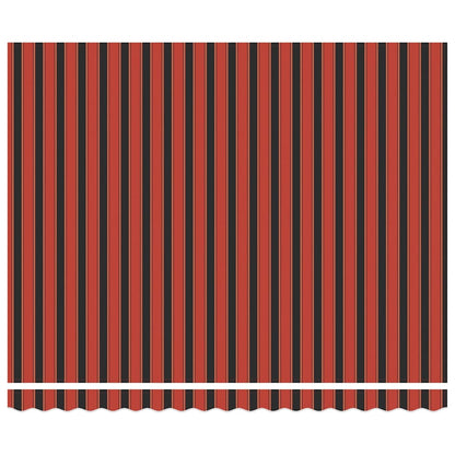 Einziehbare Markise Rot und schwarz 350 x 250 cm Stoff