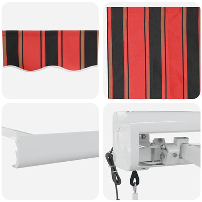 Einziehbare Markise Orange und Braun 350 x 250 cm Stoff, Metall