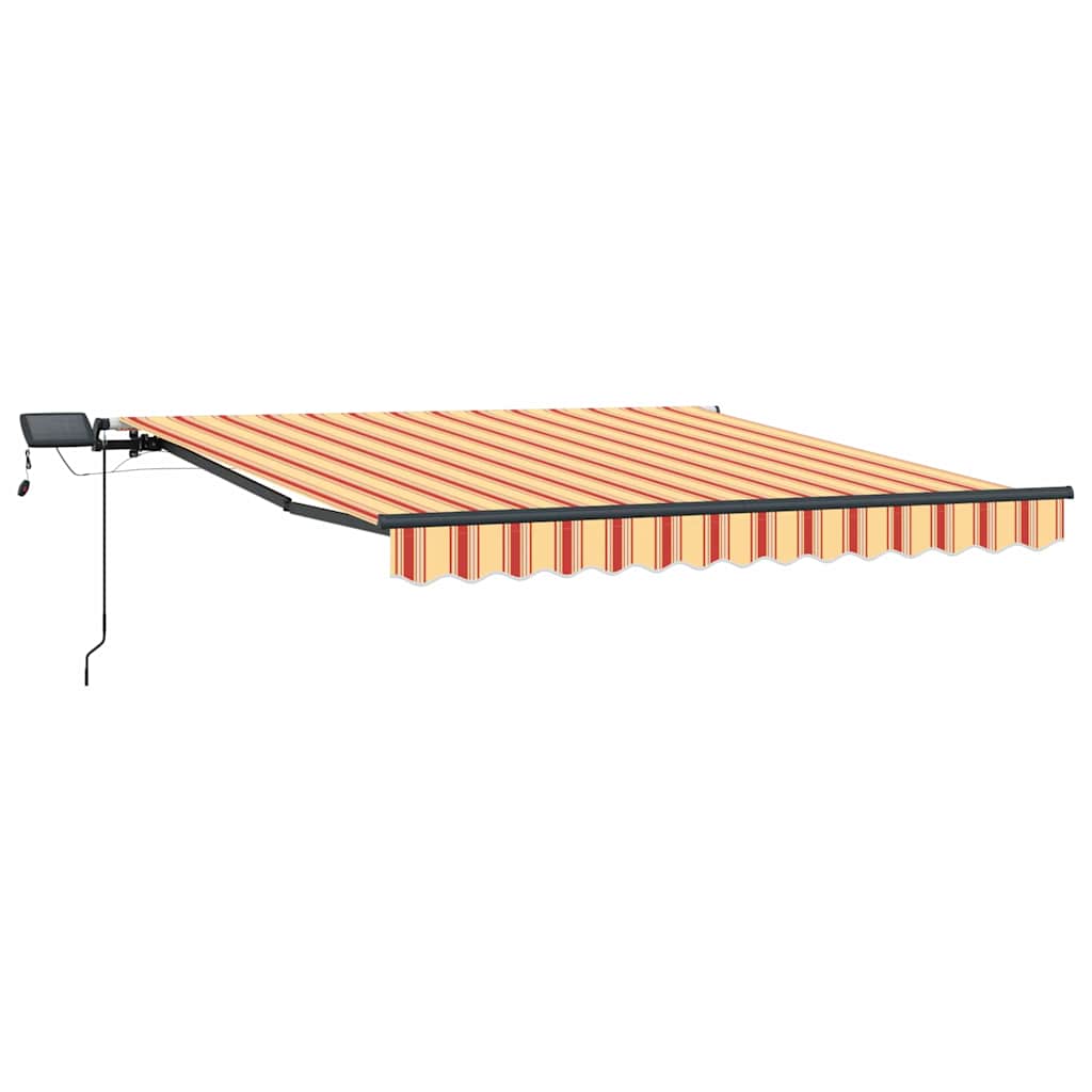 Einziehbare Markise Gelb und Orange 350 x 250 cm Stoff
