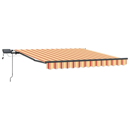Einziehbare Markise Gelb und Orange 350 x 250 cm Stoff