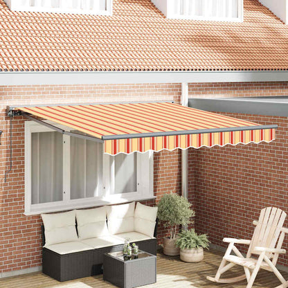 Einziehbare Markise Gelb und Orange 350x250 cm Stoff
