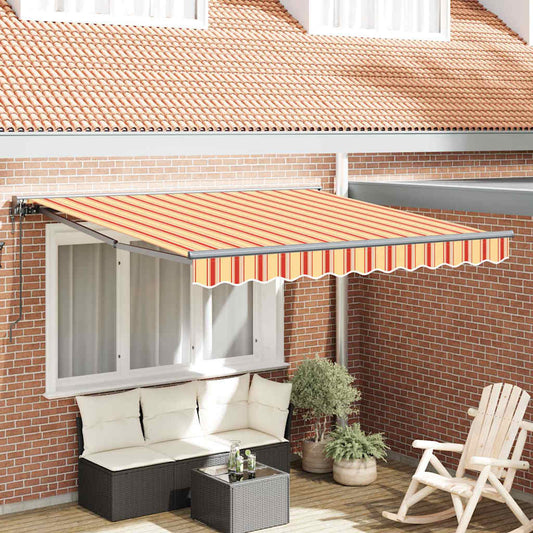 Einziehbare Markise Gelb und Orange 350x250 cm Stoff