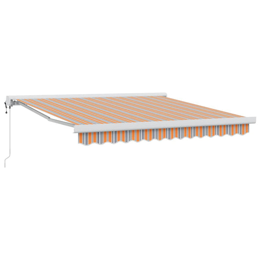 Einziehbare Markise Mehrfarbig 350 x 250 cm Stoff, Metall