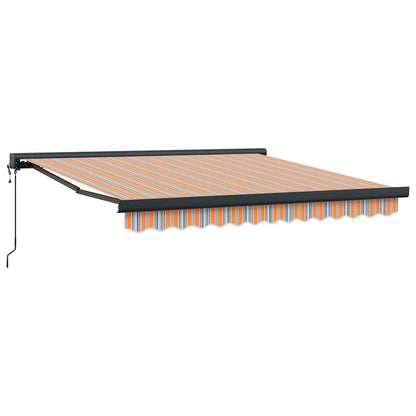 Einziehbare Markise Mehrfarbig 350 x 250 cm Stoff, Metall