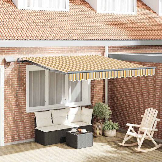 Einziehbare Markise Mehrfarbig 350 x 250 cm Stoff
