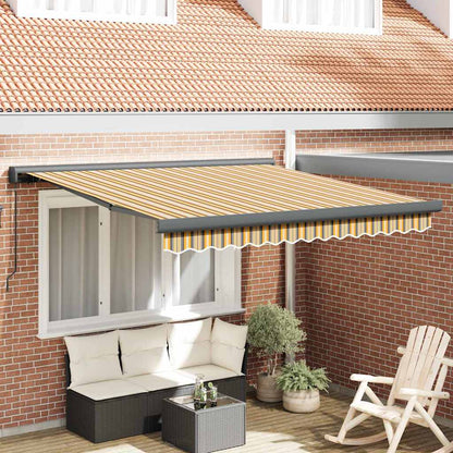 Einziehbare Markise Mehrfarbig 350 x 250 cm Stoff und Metall