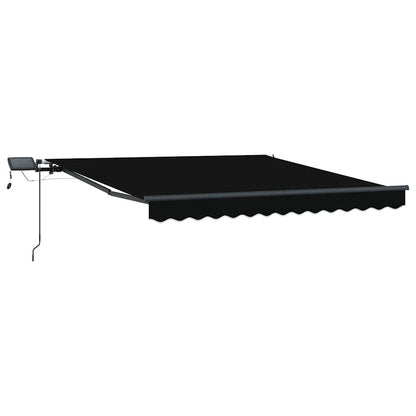 Einziehbare Markise Schwarz 350 x 250 cm Stoff