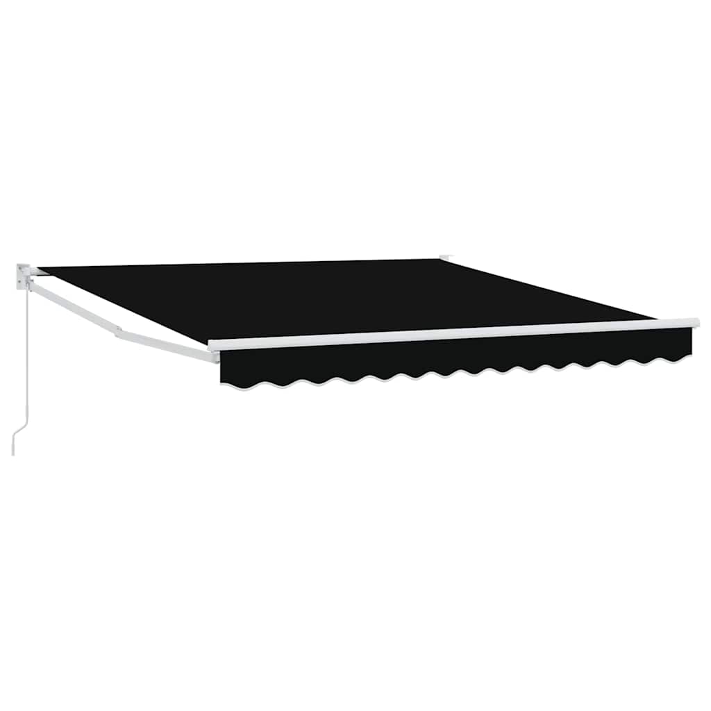 Einziehbare Markise Schwarz 350 x 250 cm Stoff
