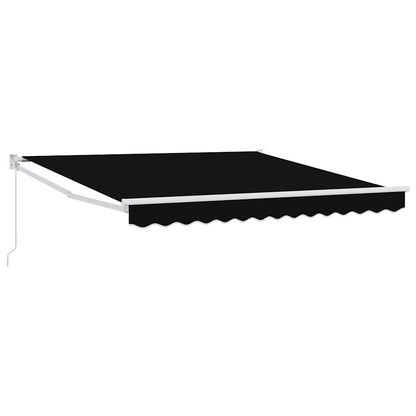 Einziehbare Markise Schwarz 350 x 250 cm Stoff