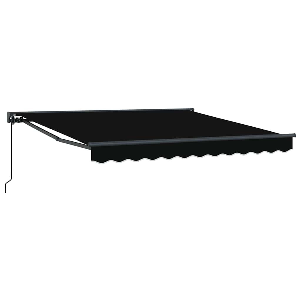 Einziehbare Markise Schwarz 350x250 cm Stoff