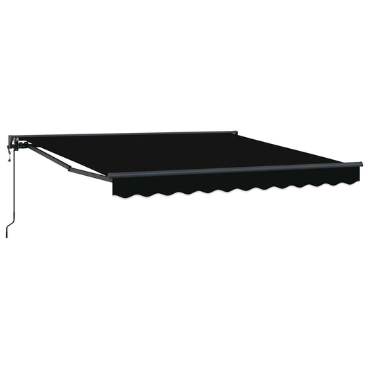 Einziehbare Markise Schwarz 350x250 cm Stoff